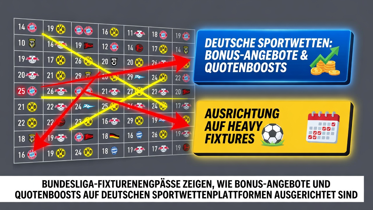 Grafik zur Synchronisation von Boni und Quotenboosts während Bundesliga-Spielverdichtungen