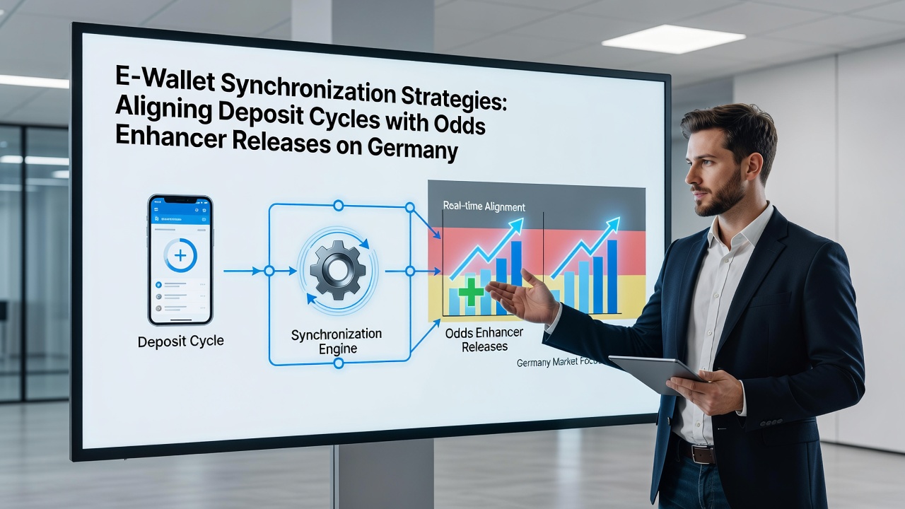 Illustration von Einzahlungsprozessen und Quoten-Enhancer-Synchronisation mit E-Wallets auf Wettplattformen